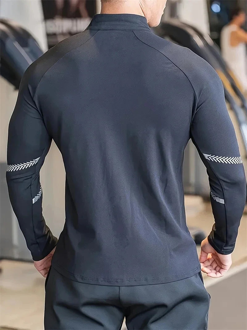 Men's Compression Sports Jacket Quick Dry Gym Running