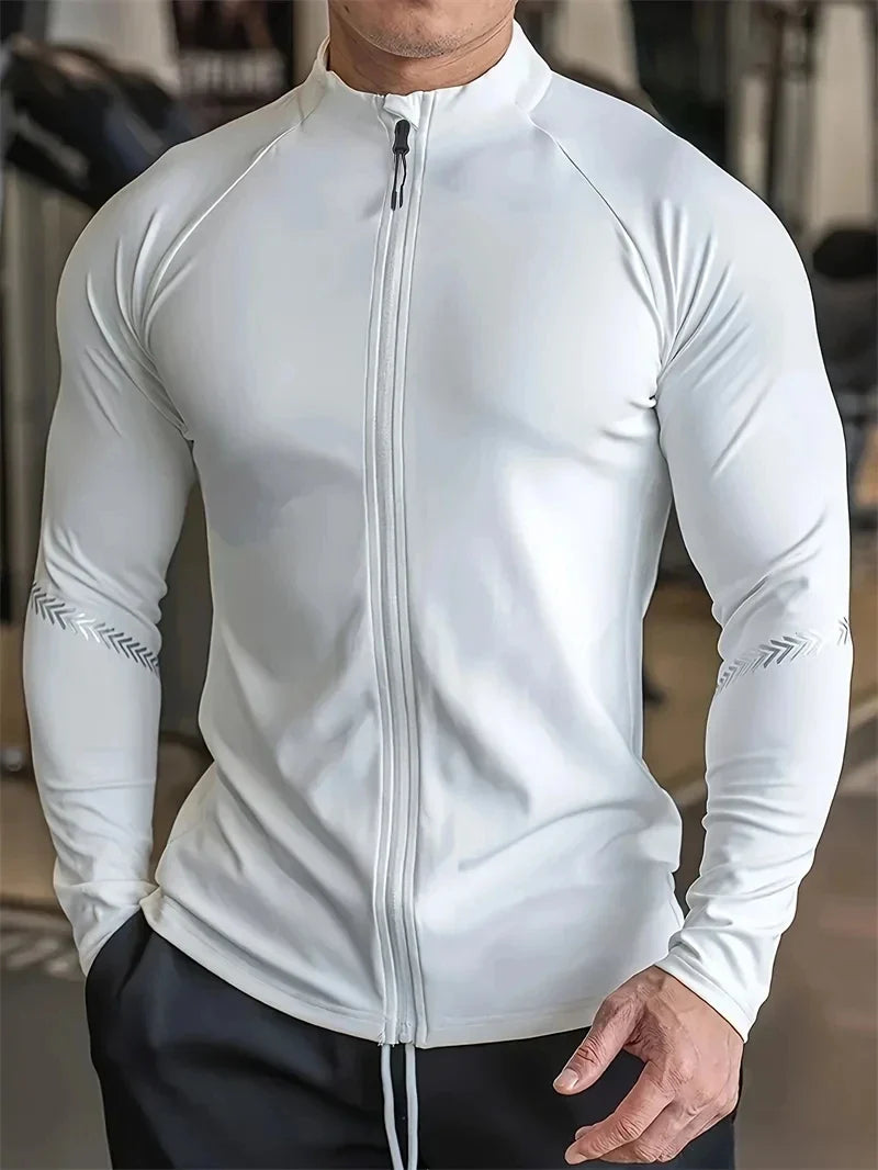 Men's Compression Sports Jacket Quick Dry Gym Running