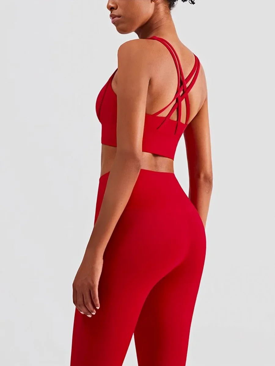 Women's Comfortable Supportive Fitness Suit Workout Activewear Set