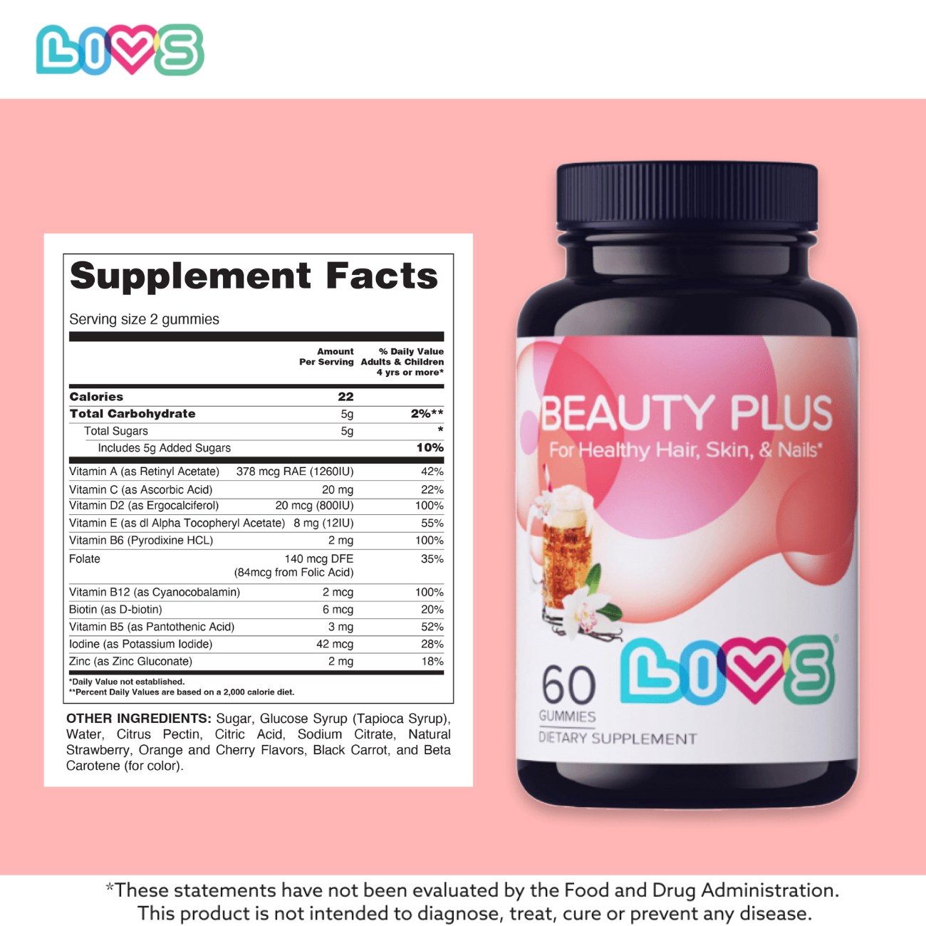 Beauty Plus Daily Skin Hair Nail Wellness Supplement