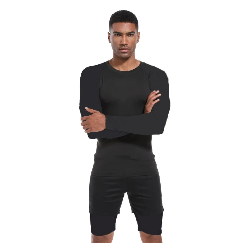 Men's Long Sleeve Fitness Tee Spring Autumn Workout