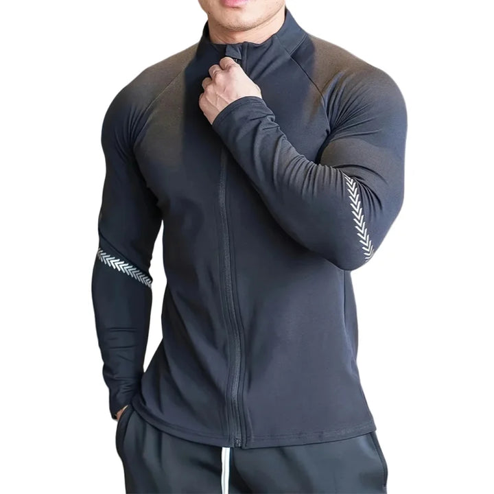 Men's Compression Sports Jacket Quick Dry Gym Running