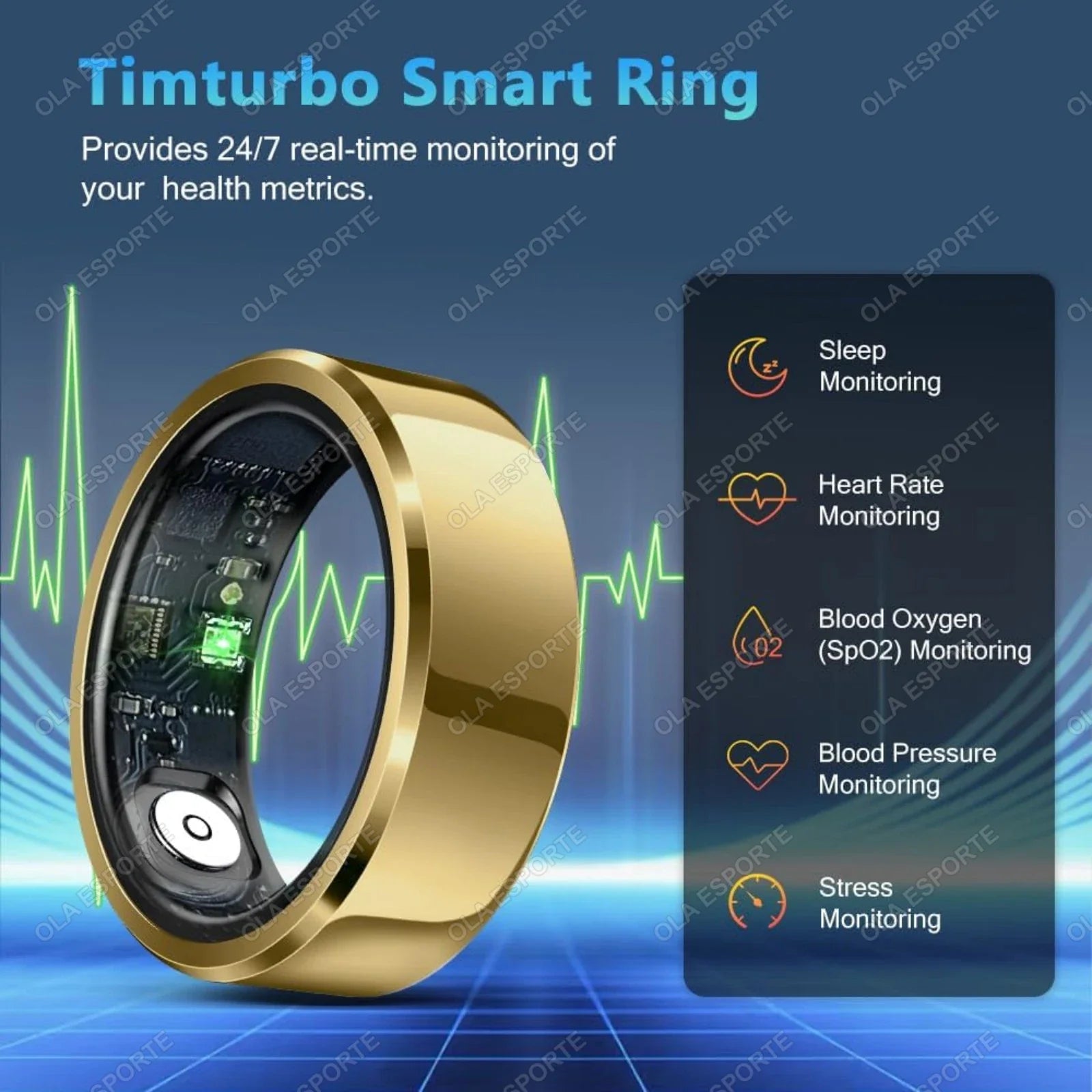 2026 Smart Ring Heart Rate Sleep Monitoring Waterproof