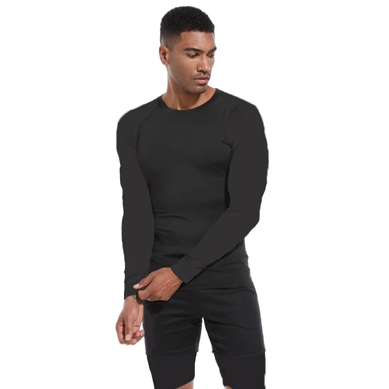 Men's Long Sleeve Fitness Tee Spring Autumn Workout