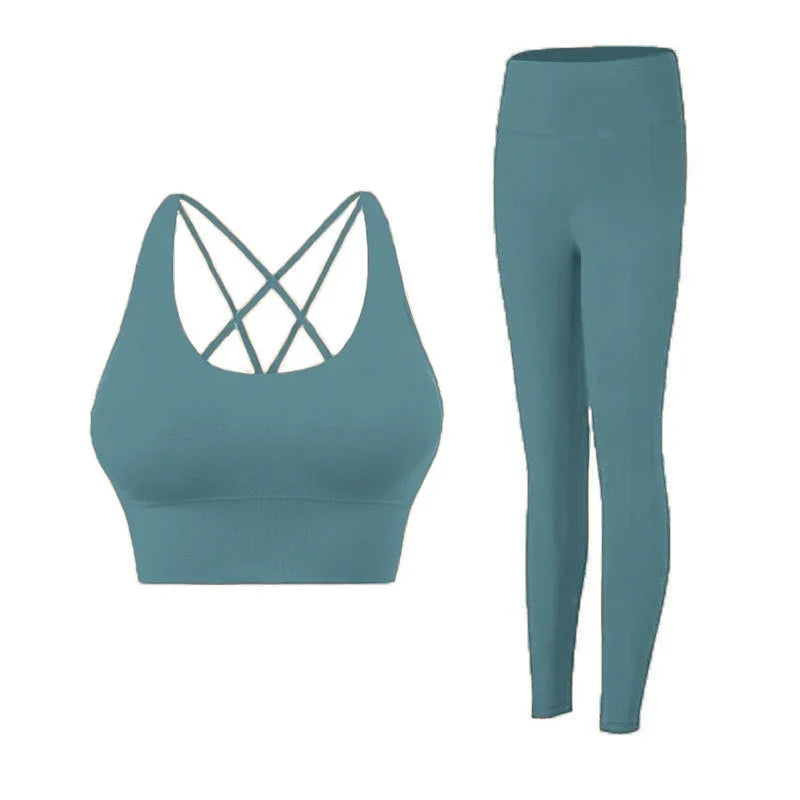 Women's Comfortable Supportive Fitness Suit Workout Activewear Set
