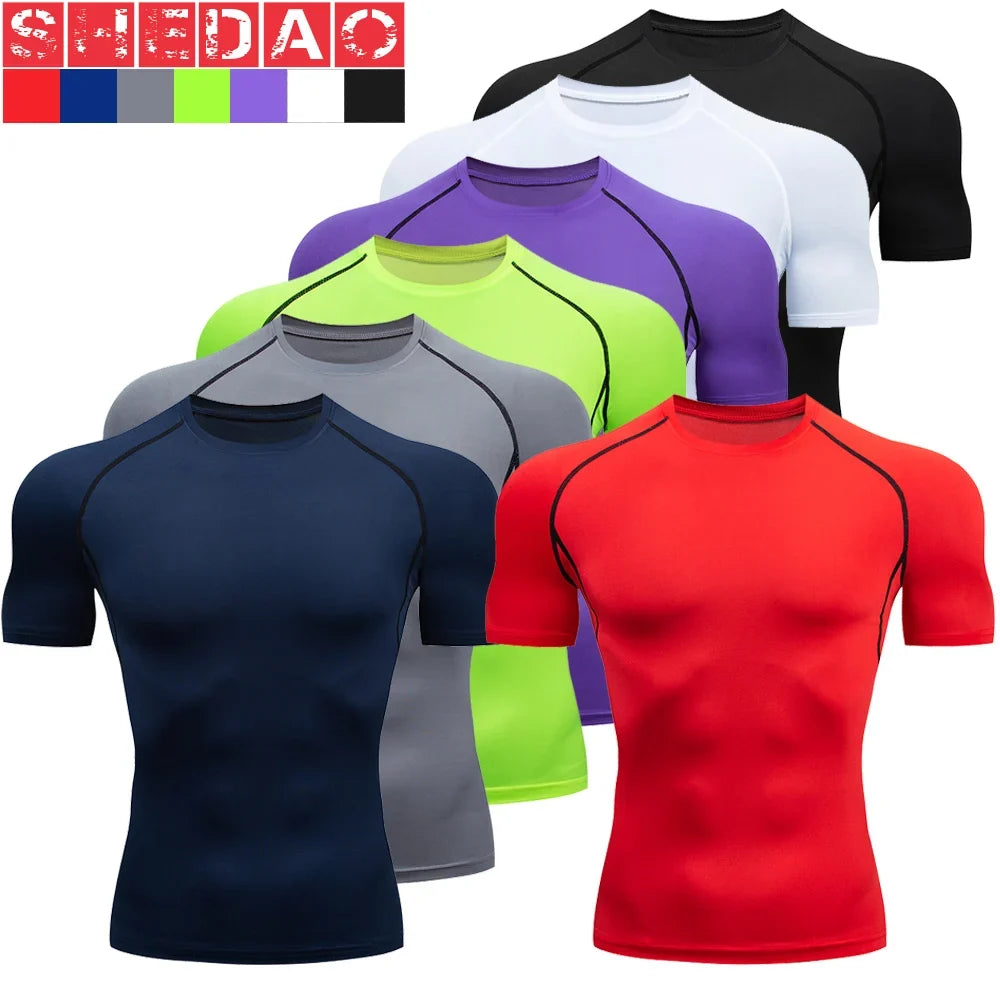 Men's Compression Sportswear Set Gym Workout Tracksuit Suit