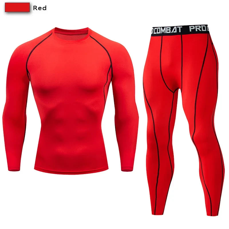 Men's Compression Sportswear Set Gym Workout Tracksuit Suit
