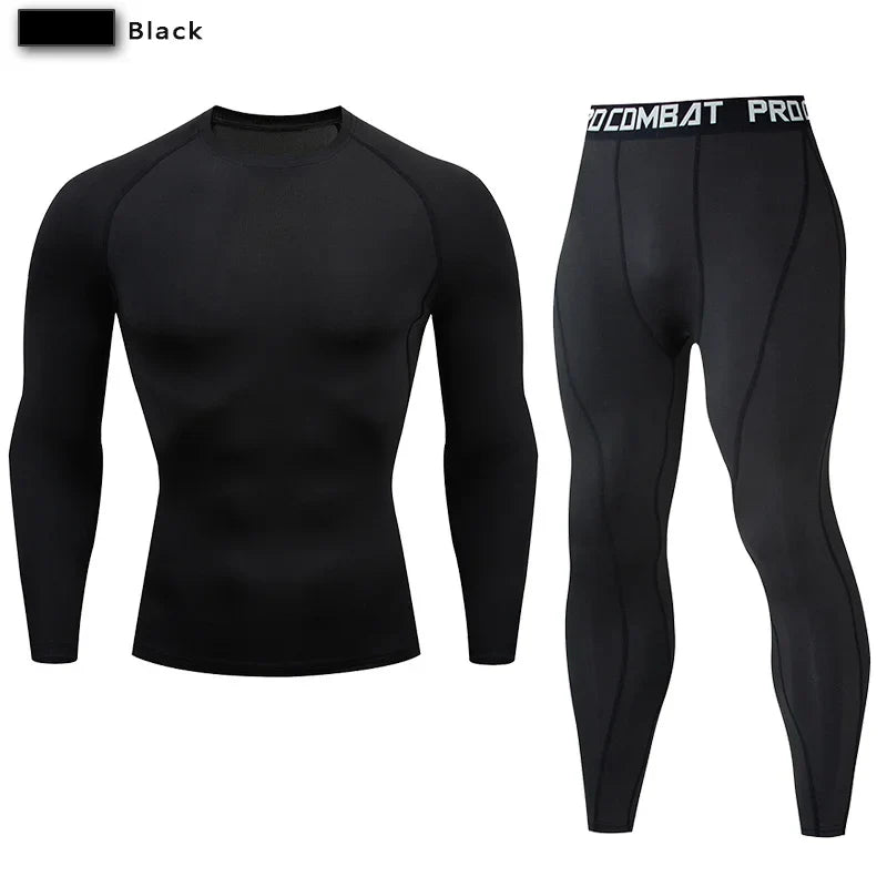Men's Compression Sportswear Set Gym Workout Tracksuit Suit
