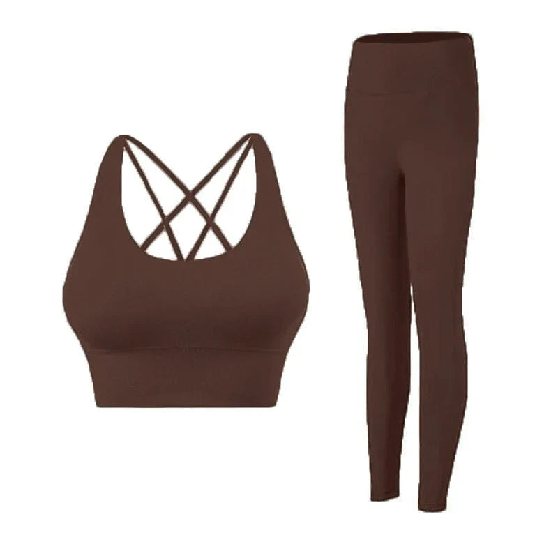 Women's Comfortable Supportive Fitness Suit Workout Activewear Set