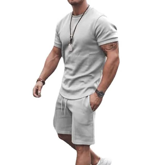 Men's Casual Activewear Running T-Shirt with Shorts