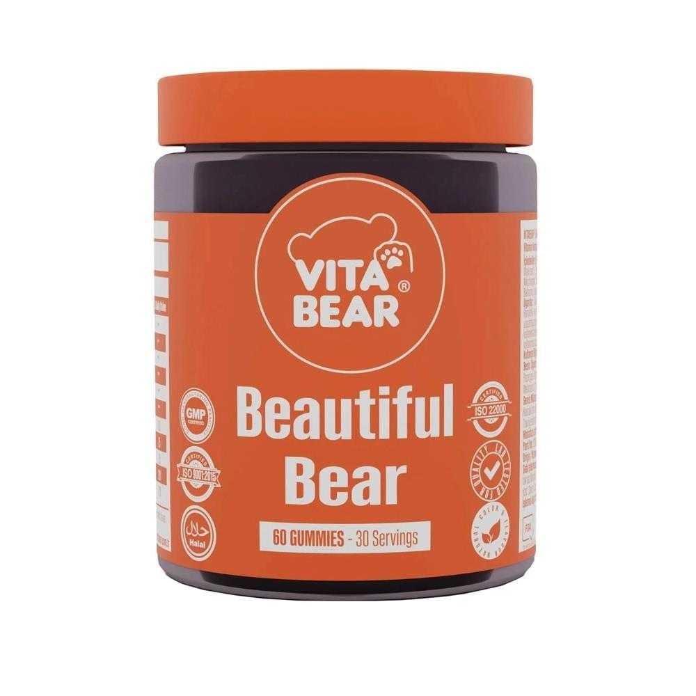 Vita Bear Collagen Hyaluronic Acid Beauty Gummies Chewable Supplement
